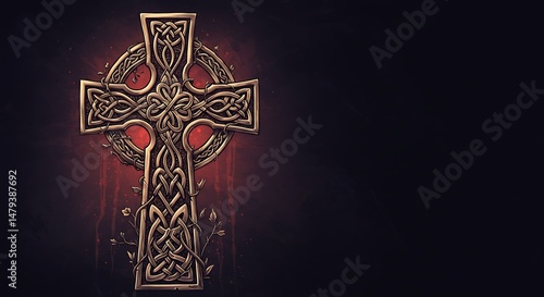 Celtic Cross Eternal Faith Tattoo This Celtic cross tattoo, with its intricate knotwork, represents eternal faith and the intertwining of heaven and earth, a timeless symbol of Christian devotion.