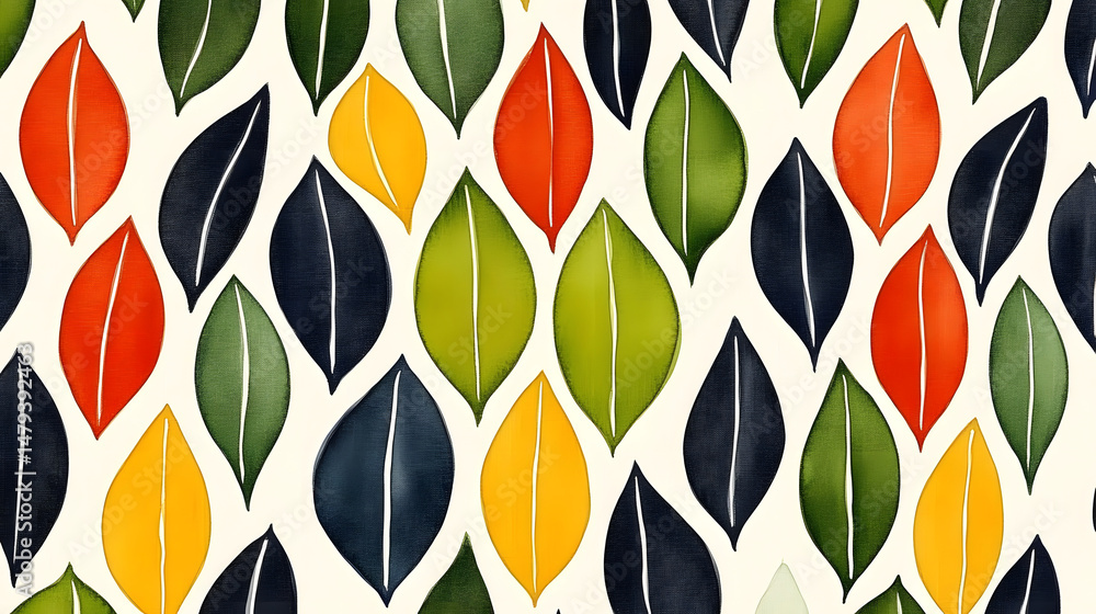Autumn Leaves: Colorful Abstract Design