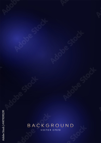 Dark blur smoky mysterious black and blue gradient background, vector design