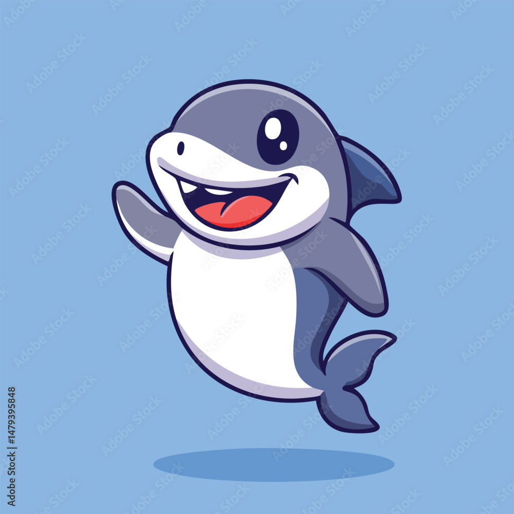 Fototapeta premium adorable chubby shark