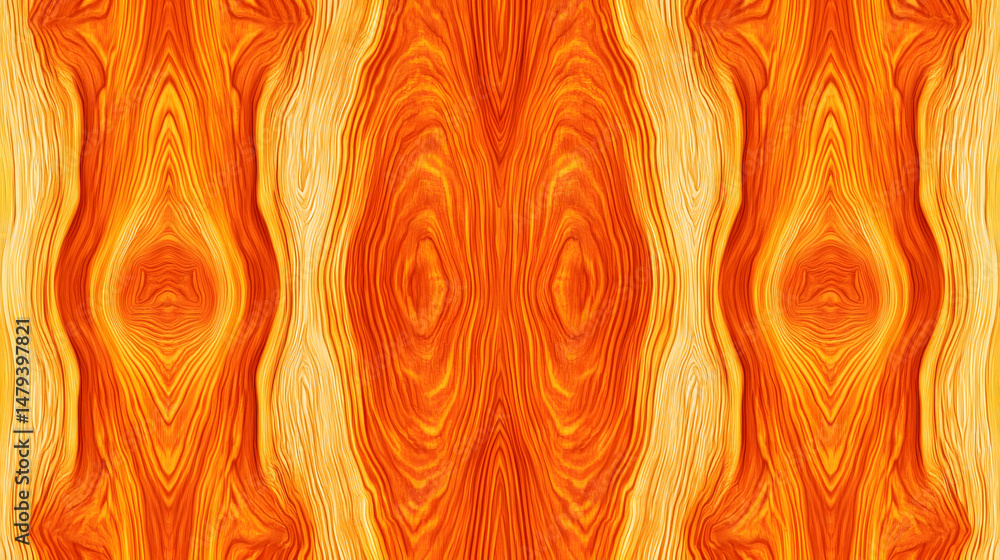 Fiery Wood Grain: Abstract Texture
