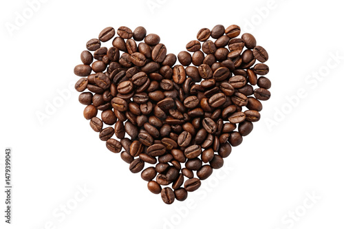 coffee beans heart