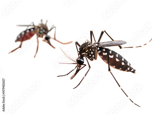 Wallpaper Mural aedes aegypti mosquitoes on white background, PNG Torontodigital.ca