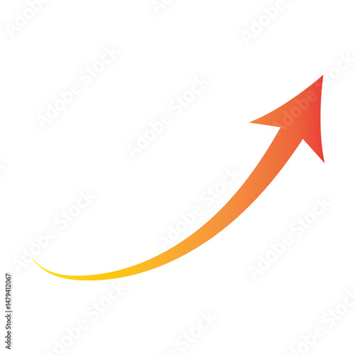 Growth Up Arrows. Abstract Business Concept Graphic. Dynamic Rainbow Grow Design Elements. vector illustration. EPS 10/AI