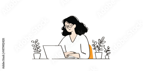 A simple line art illustrat...