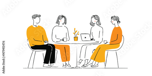 A casual meeting or brainst...
