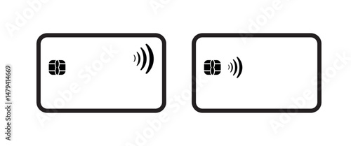 credit card icon on white background	