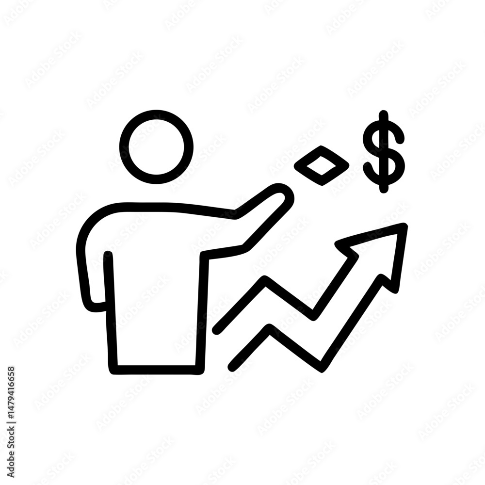 Fototapeta premium ビジネスプレゼンのアイコン / Business presentation icon