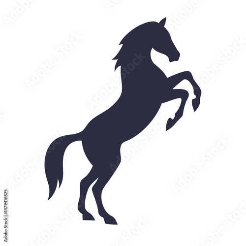 トライバルスタイルの馬のアイコン / Tribal horse rearing icon