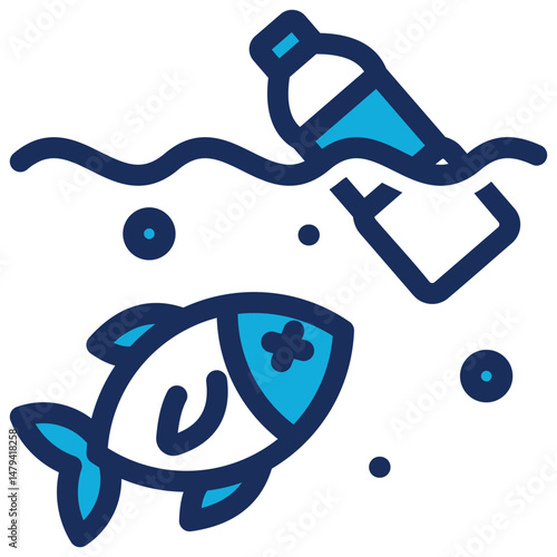Ocean Pollution Icon