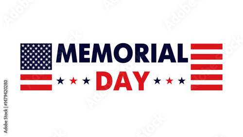 Memorial day 2025, creative flag banner. Happy Memorial day promotion poster template. Vector illustration