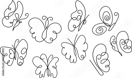 seamless pattern with butterflies