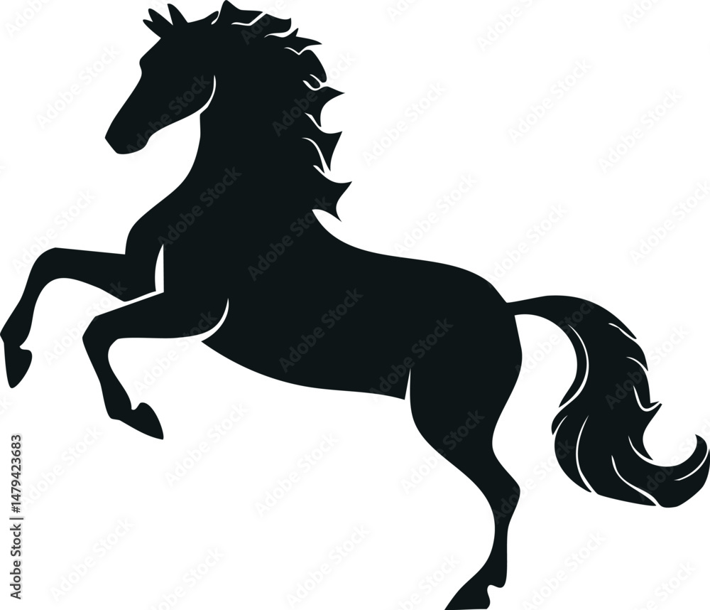 Obraz premium trishtubha Horse silhouette illustration 