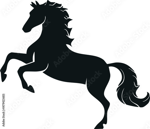 trishtubha Horse silhouette illustration 