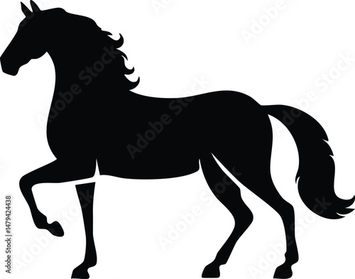 ushnih Horse silhouette illustration 