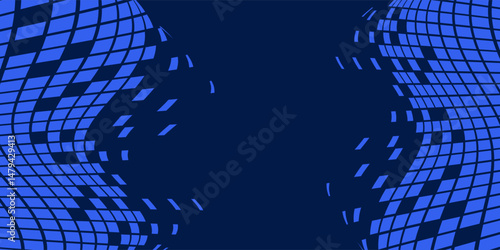 Triangles Halftone Pattern Vector Abstract Geometric Technology Background. Triangular Half Tone Texture. Minimal Style Dynamic Tech Wallpaper