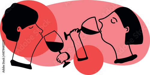 Winemaking. The process of making wine. Drawing, engraving, ink, line art, vector	

