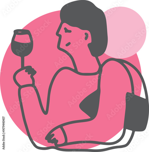Winemaking. The process of making wine. Drawing, engraving, ink, line art, vector	
