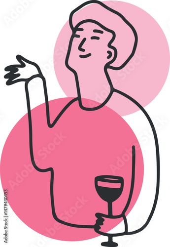 Winemaking. The process of making wine. Drawing, engraving, ink, line art, vector	
