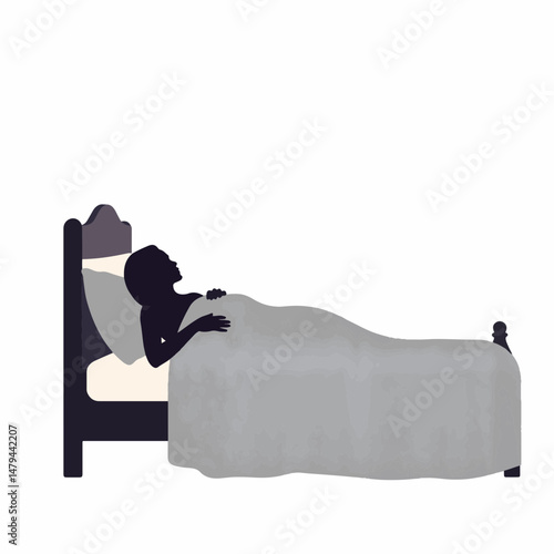 Restless woman tossing in bed with soft light, exploring sleep struggles