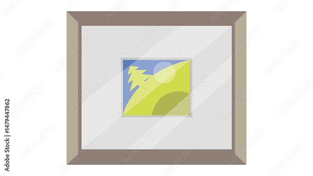 Naklejka premium Framed Artwork Illustration