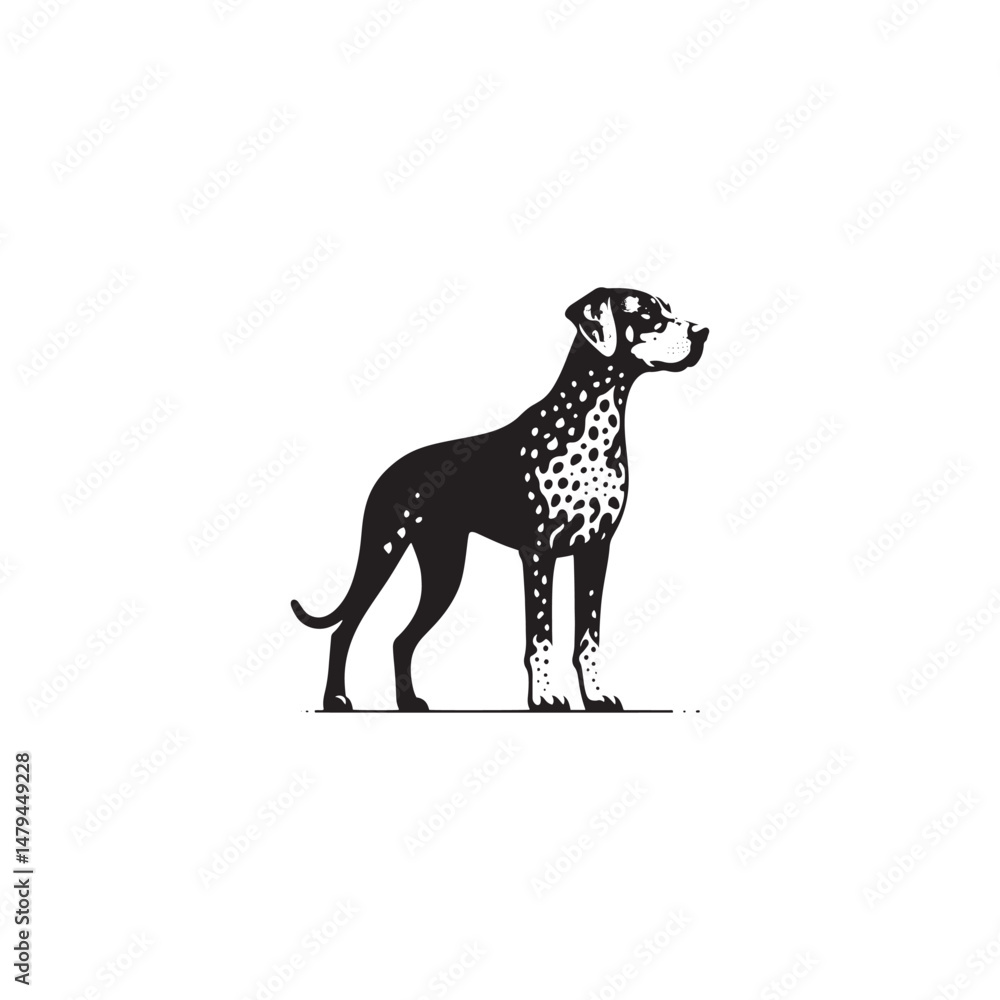 Catahoula Leopard Dog Silhouette – A striking outline of the unique and versatile breed, ideal for digital designs, pet-related artwork, merchandise, and breed-specific creations.
Catahoula Leopard Dog Silhouette – A striking outline of the unique and versatile breed, ideal for digital designs, pet-related artwork, merchandise, and breed-specific creations.