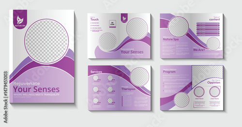 Minimalist Spa brochure  Nature-Inspired Tranquility Design