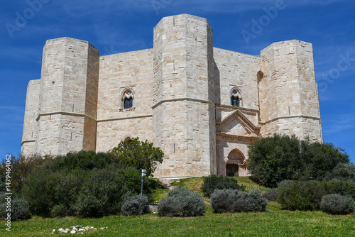 Photography View of Castel del Monte castle on Puglia in Italy