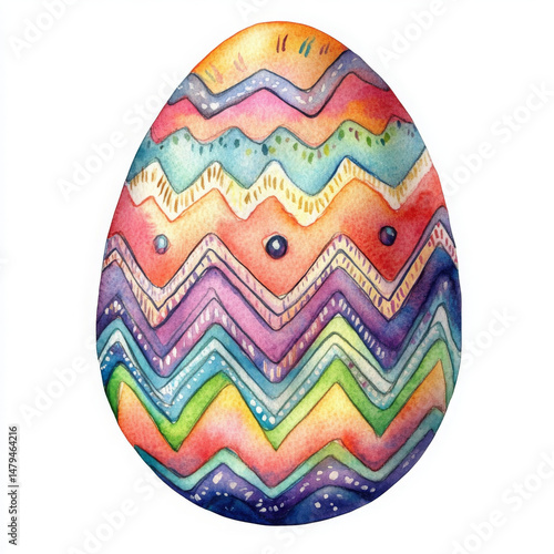 Painted egg shows joyful celebration with bright color and cheerful pattern