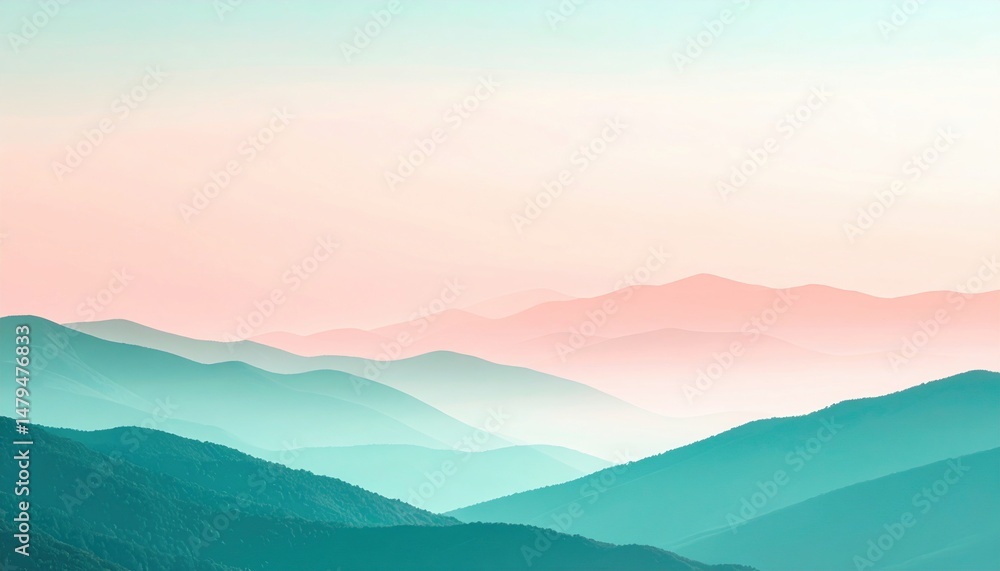 Obraz premium Serene mountain view at dawn landscape photography nature tranquil environment aerial perspective