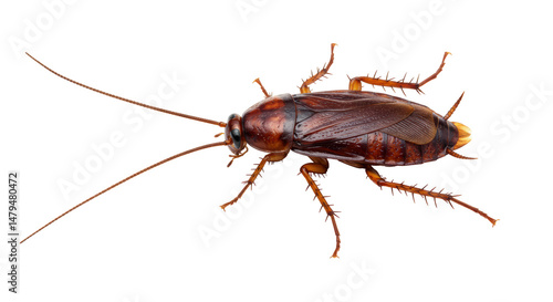 Tableau sur toile Isolated American Cockroach Insect Pest