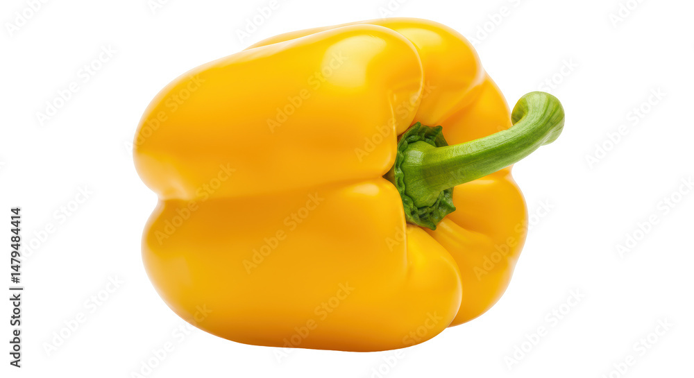 Isolated Vibrant Yellow Bell Pepper Isolated Vibrant Yellow Bell Pepper