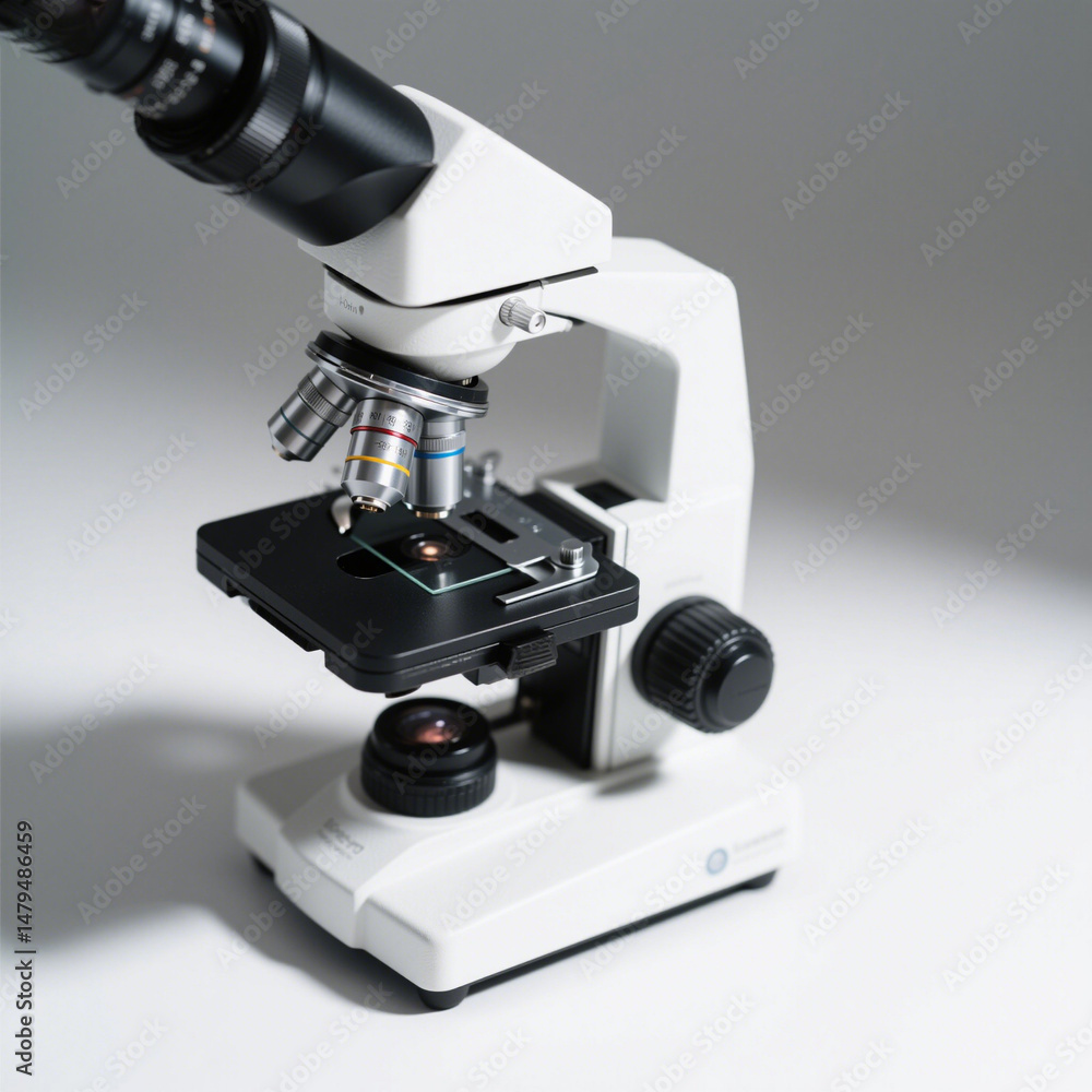 Microscope on white background Microscope on white background