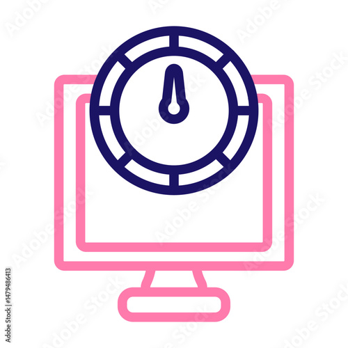 Bandwidth Vector Line Two Colors Icon Design