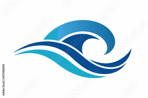 sea waves logo vector illustration, wave symbol, wave icon 