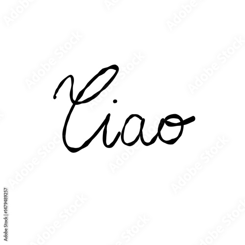 Ciao lettrage au pinceau