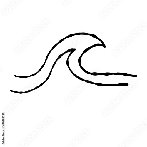 double vague au pinceau