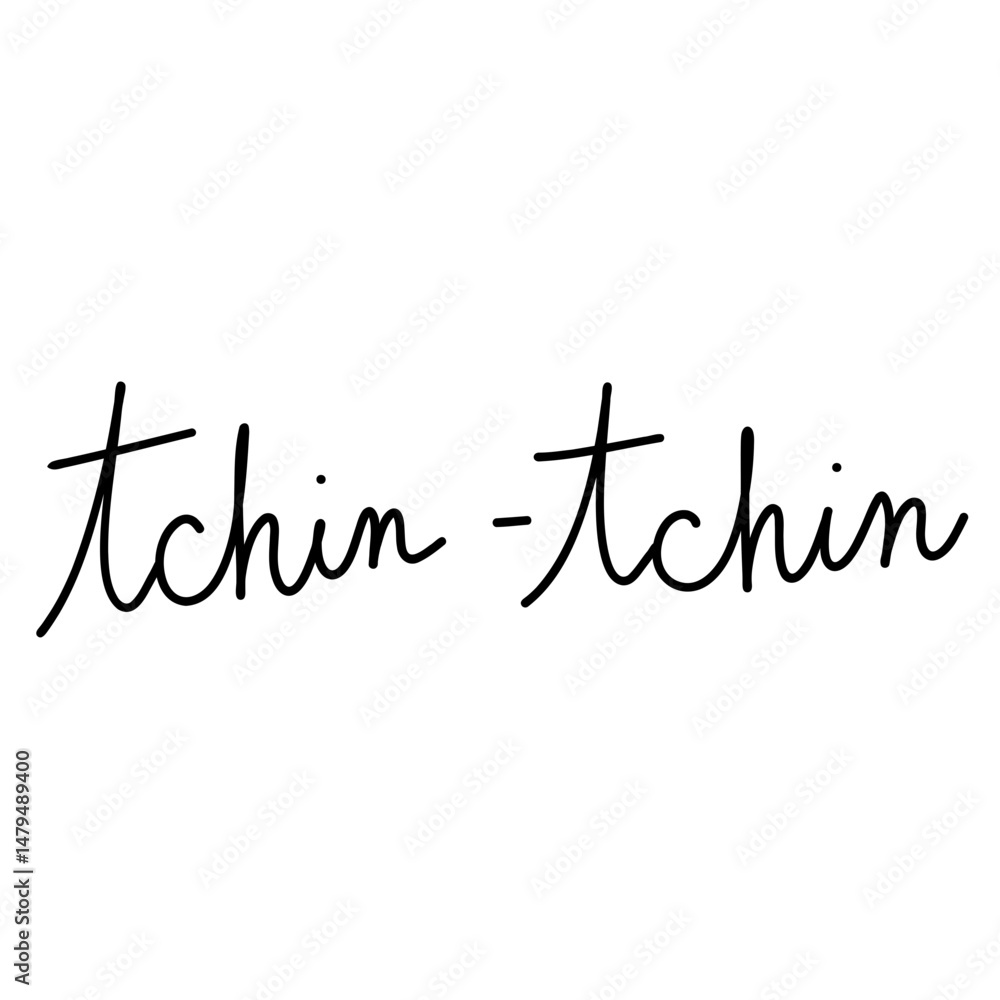 tchin-tchin lettrage à la main noir tchin-tchin lettrage à la main noir