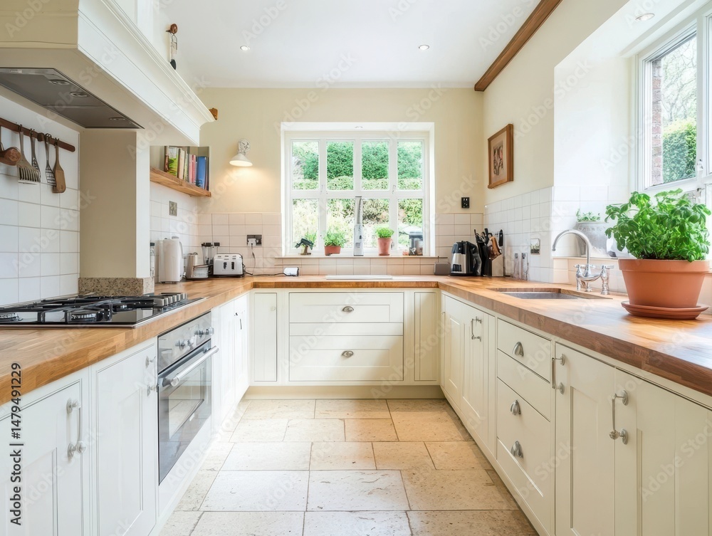 Fototapeta premium modern kitchen interior with kitchen