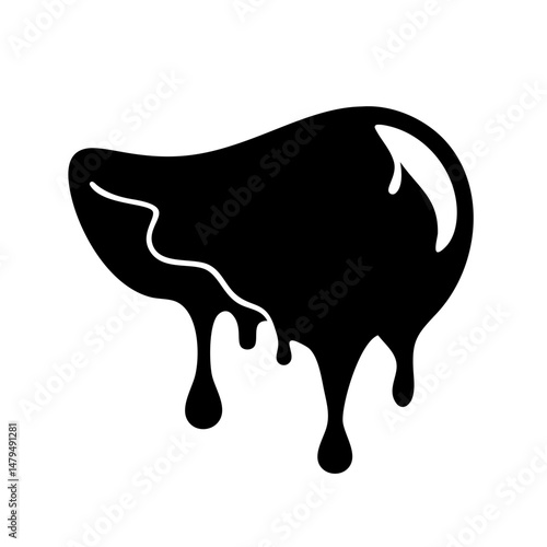 Melted Liver Organ Internal Medicine Medical Illustration Graphic Design