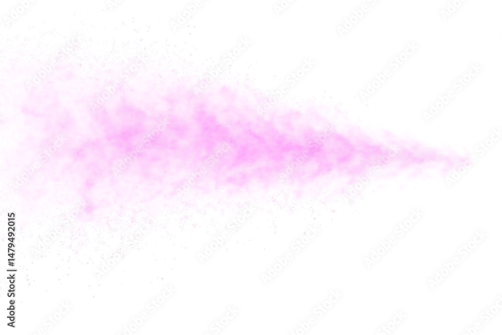 Fototapeta premium Abstract Pink Powder Explosion on White Background Fine Texture