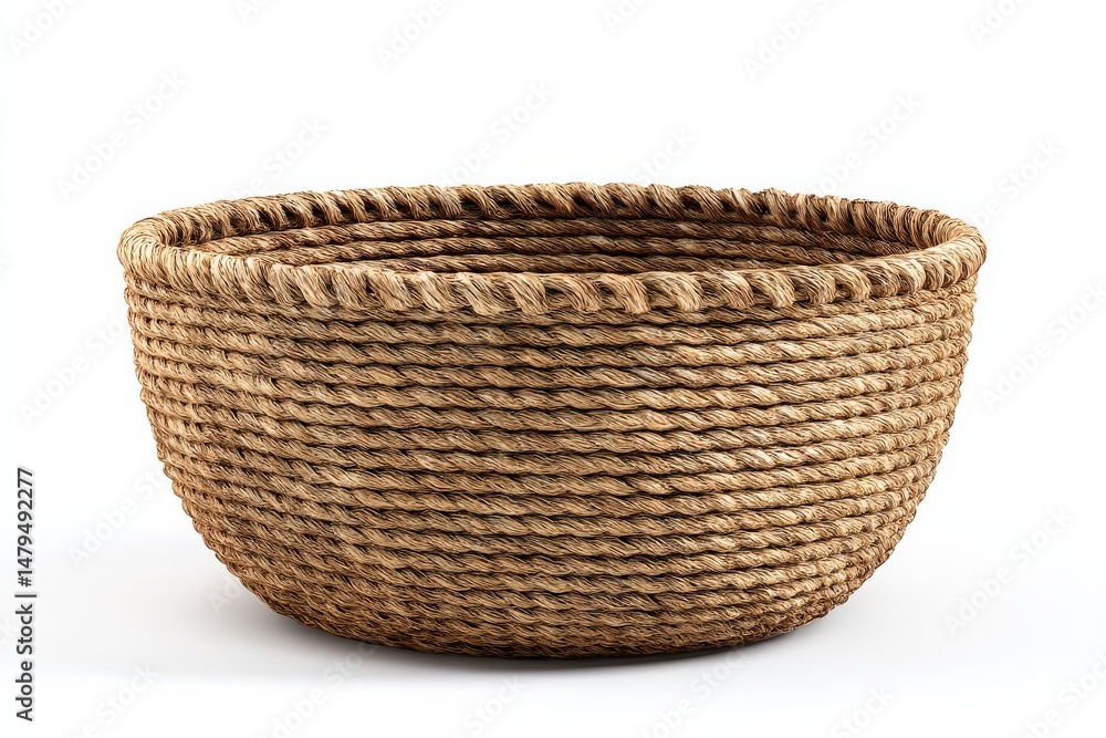 A beautifully woven basket, showcasing natural textures and warm earth tones. Perfect for home decor or storage. A beautifully woven basket, showcasing natural textures and warm earth tones. Perfect for home decor or storage.
