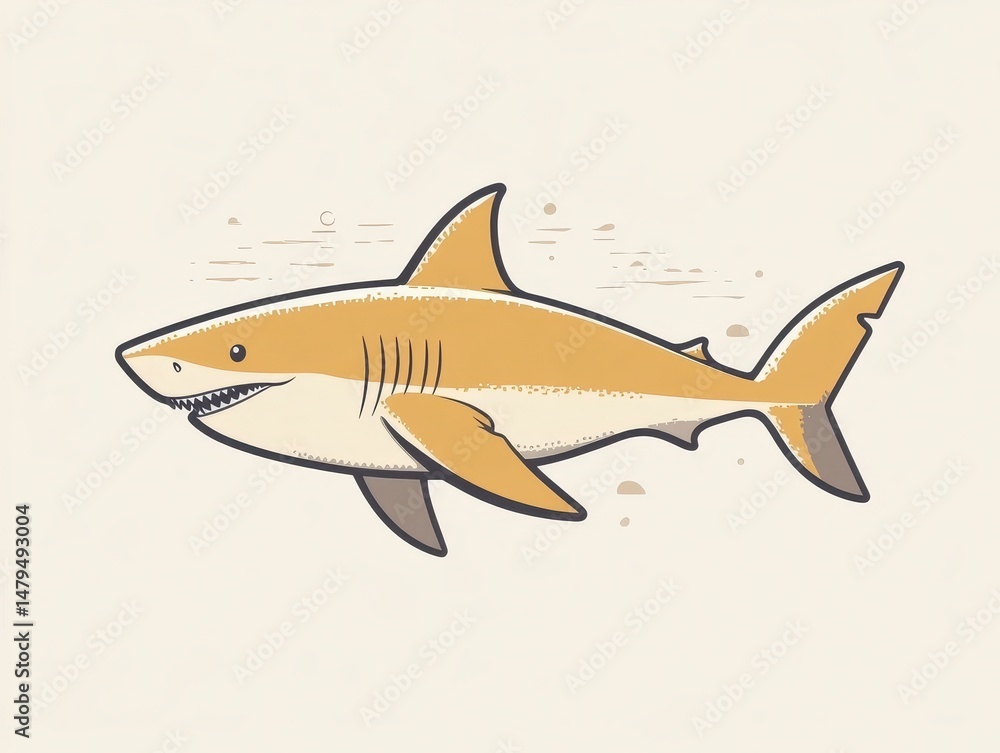 Naklejka premium vector illustration of a fish