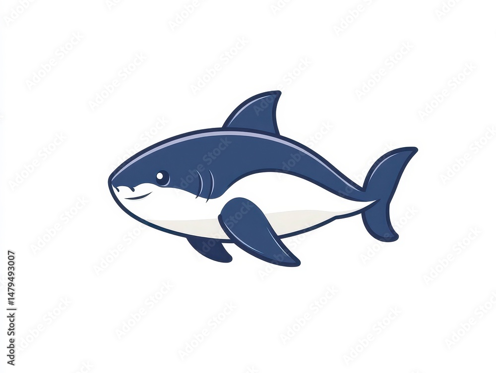 Fototapeta premium vector illustration of a shark