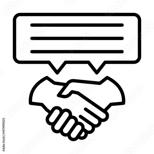 Verbal contract single icon