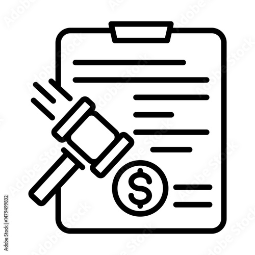Penalty business single icon