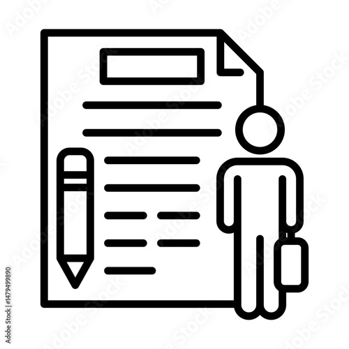 employment contract single icon