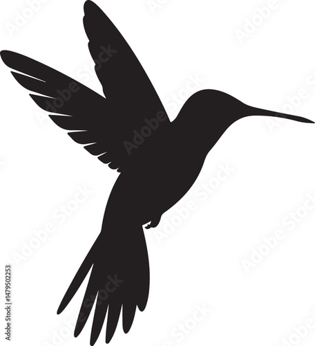 Hummingbird Silhouette Vector Art 