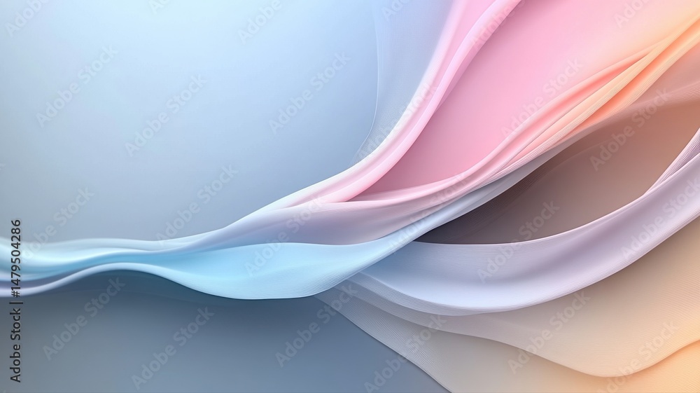 Fototapeta premium Soft Gradient Pastel Waves Abstract Background abstract background gradient pastel soft smooth wave