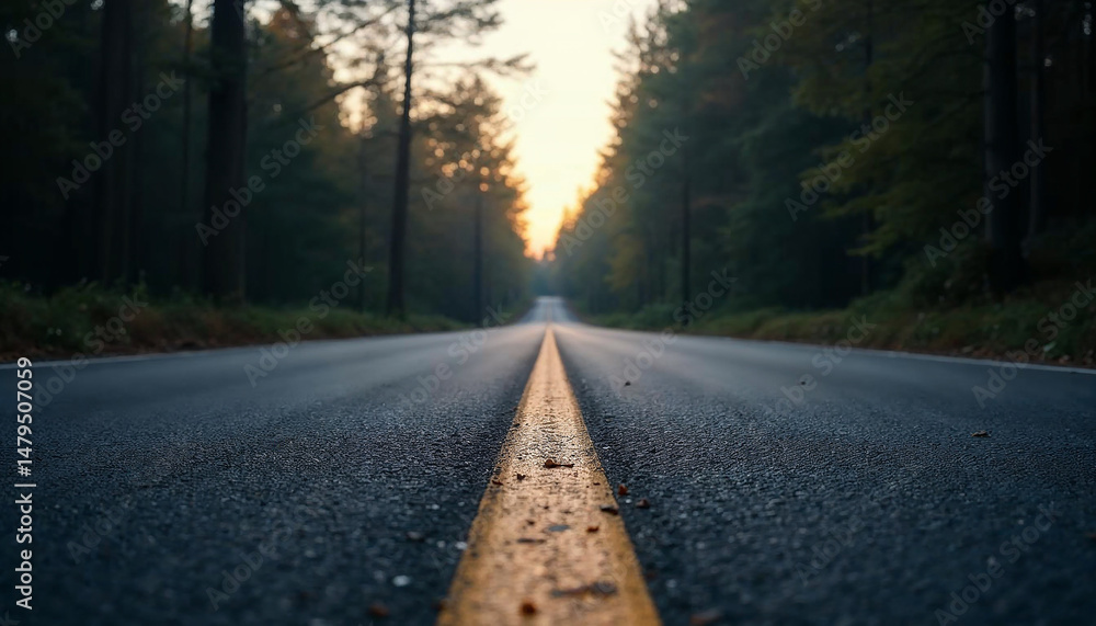 road in the sunset road in the sunset